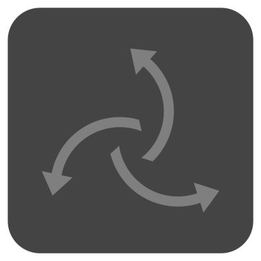 Santrifüj oklar düz kare vektör simgesi