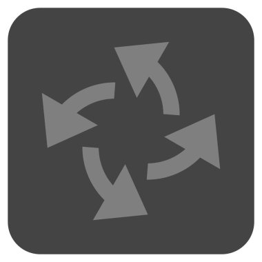 Santrifüj oklar düz kare vektör simgesi