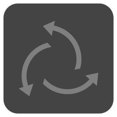 Santrifüj oklar düz kare vektör simgesi