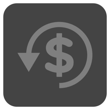 Ters ibraz düz kare vektör simgesi