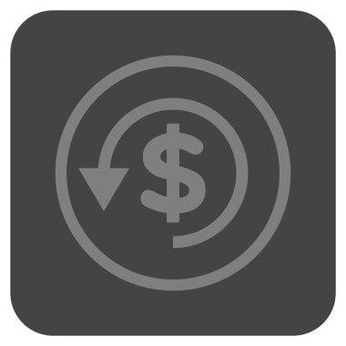 Ters ibraz düz kare vektör simgesi