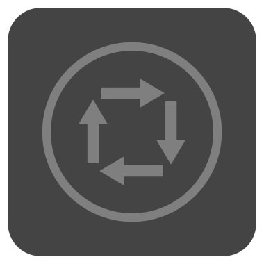 Dolaşım oklar düz kare vektör simgesi