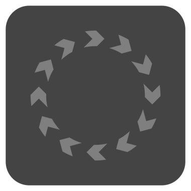 Dolaşım düz kare vektör simgesi