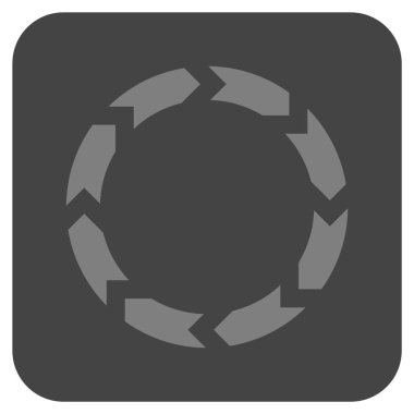 Dolaşım düz kare vektör simgesi