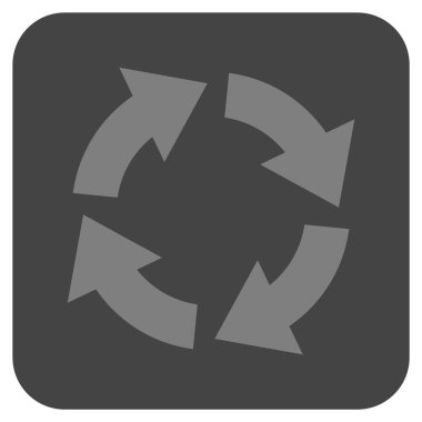 Dolaşım düz kare vektör simgesi