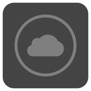 Bulut düz kare vektör simgesi