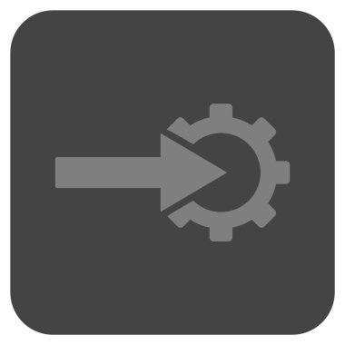 COG Tümleştirme düz kare vektör simgesi