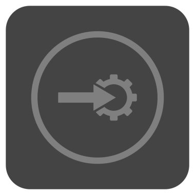 COG Tümleştirme düz kare vektör simgesi