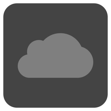Bulut düz kare vektör simgesi