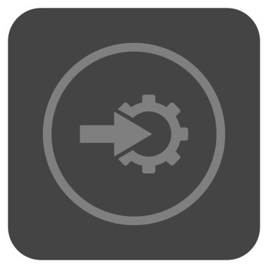 COG Tümleştirme düz kare vektör simgesi