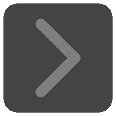 Şu yönde düz vektör simgesi kare