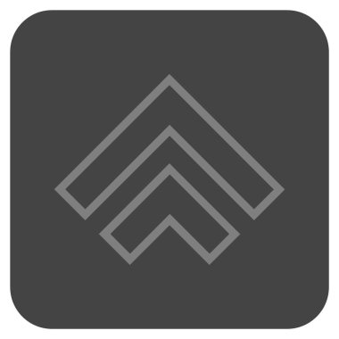 Düz yukarı yön vektör simgesi kare