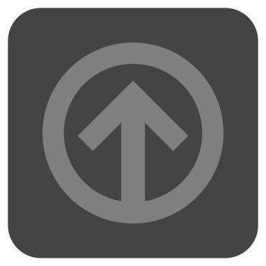 Düz yukarı yön vektör simgesi kare