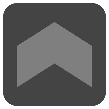 Düz yukarı yön vektör simgesi kare