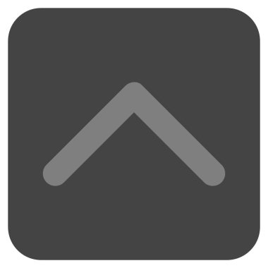 Düz yukarı yön vektör simgesi kare