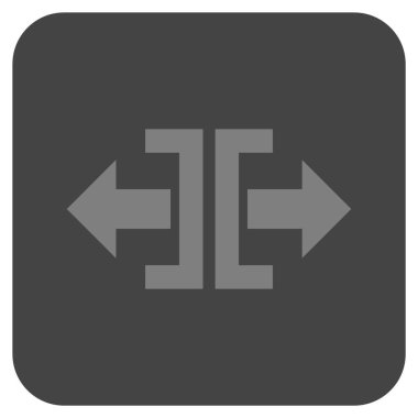 Yatay yöndeki düz kare vektör simge bölmek