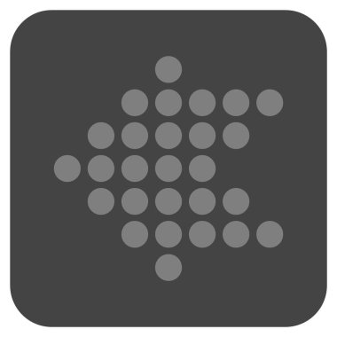 Noktalı Ok düz yaptı vektör simgesi kare