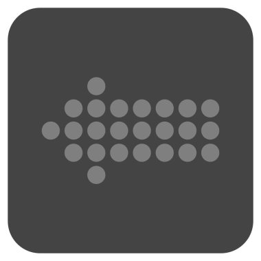 Noktalı Ok düz yaptı vektör simgesi kare