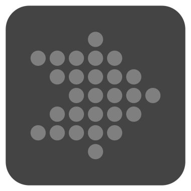 Noktalı ok sağ düz vektör simgesi kare