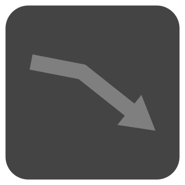 Trend düz kare vektör simge başarısız