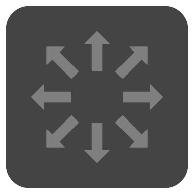 Oklar düz kare vektör simge patlayabilir