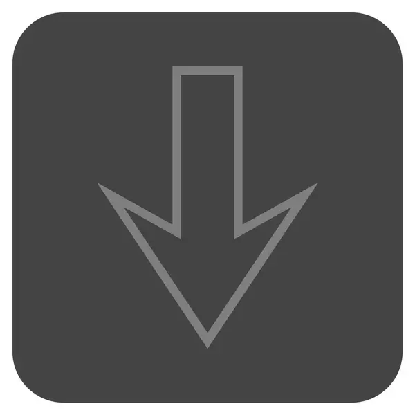 Arrow Down Flat Square Vector Icon — стоковый вектор