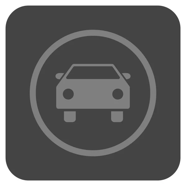 Icono de vector cuadrado plano de coche — Vector de stock