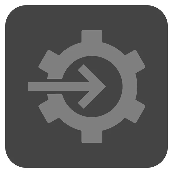 COG Integration platt kvadrerade vektor Icon — Stock vektor