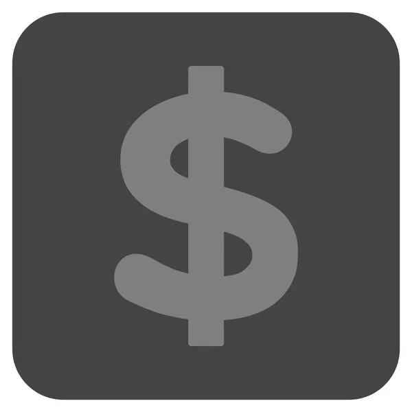 Dólar plano cuadrado Vector icono — Vector de stock