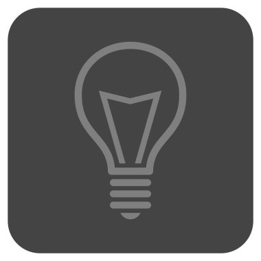 Lamba ampul düz kare vektör simgesi