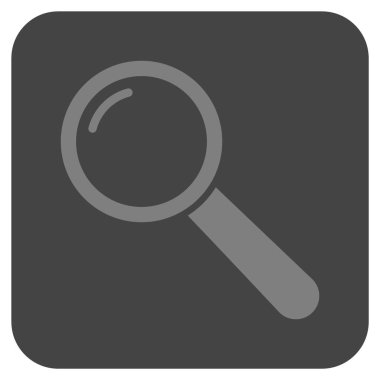 Büyüteç'i düz kare vektör simgesi