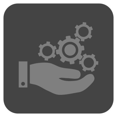 Vektör simge mekanik Servisi düz kare