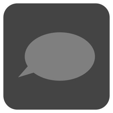 İleti bulut düz kare vektör simgesi