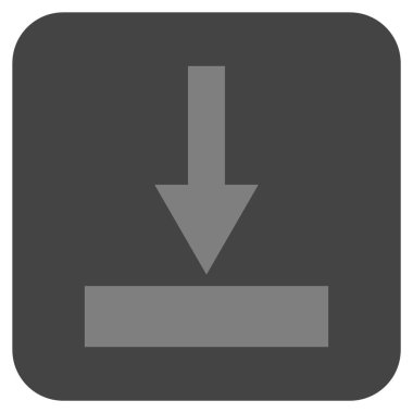 Alt düz kare vektör simgesi hareket