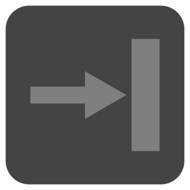 Vektör simgesi doğru düz kare taşı