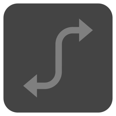 Bend ok düz kare vektör simgesi karşısında