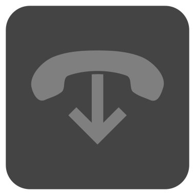 Vektör simge telefon asmak düz kare