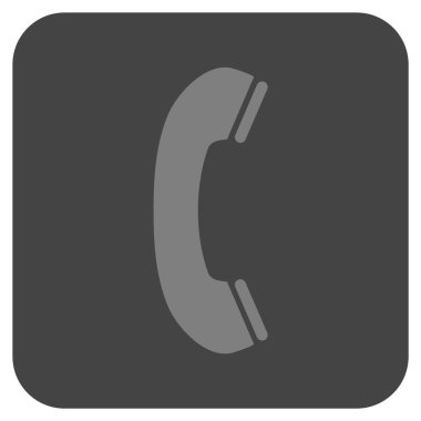 Telefon alıcı düz kare vektör simgesi