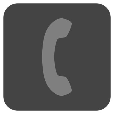 Telefon alıcı düz kare vektör simgesi