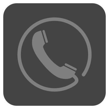 Telefon düz kare vektör simgesi