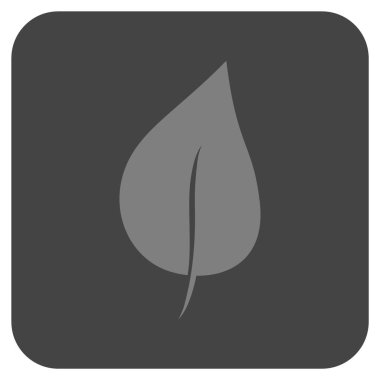 Bitki yaprak düz kare vektör simgesi