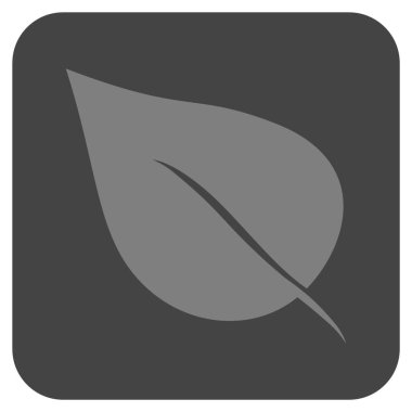 Bitki yaprak düz kare vektör simgesi