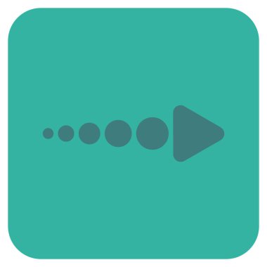 Ok sağ düz vektör simgesi kare