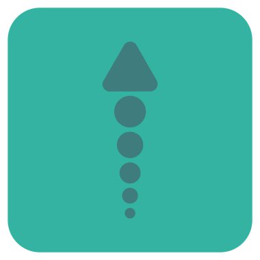 Düz yukarı ok vektör simgesi kare