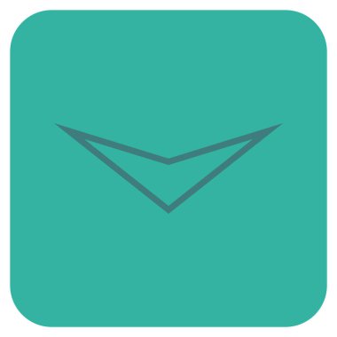 Vektör simge düz aşağı ok ucu kare