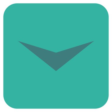 Vektör simge düz aşağı ok ucu kare