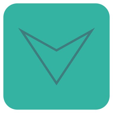 Vektör simge düz aşağı ok ucu kare