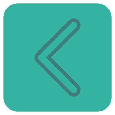 Vektör simge düz sol ok ucu kare