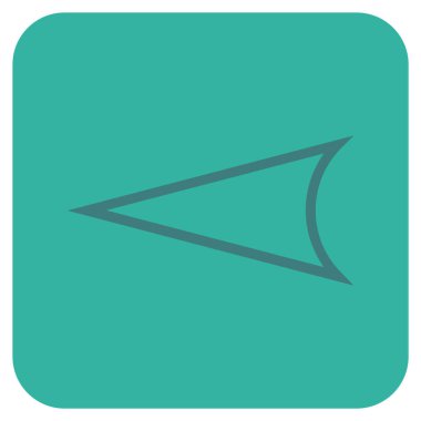 Vektör simge düz sol ok ucu kare