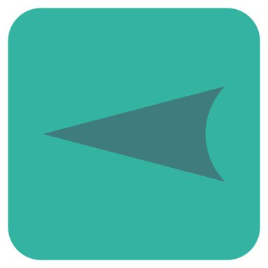 Vektör simge düz sol ok ucu kare